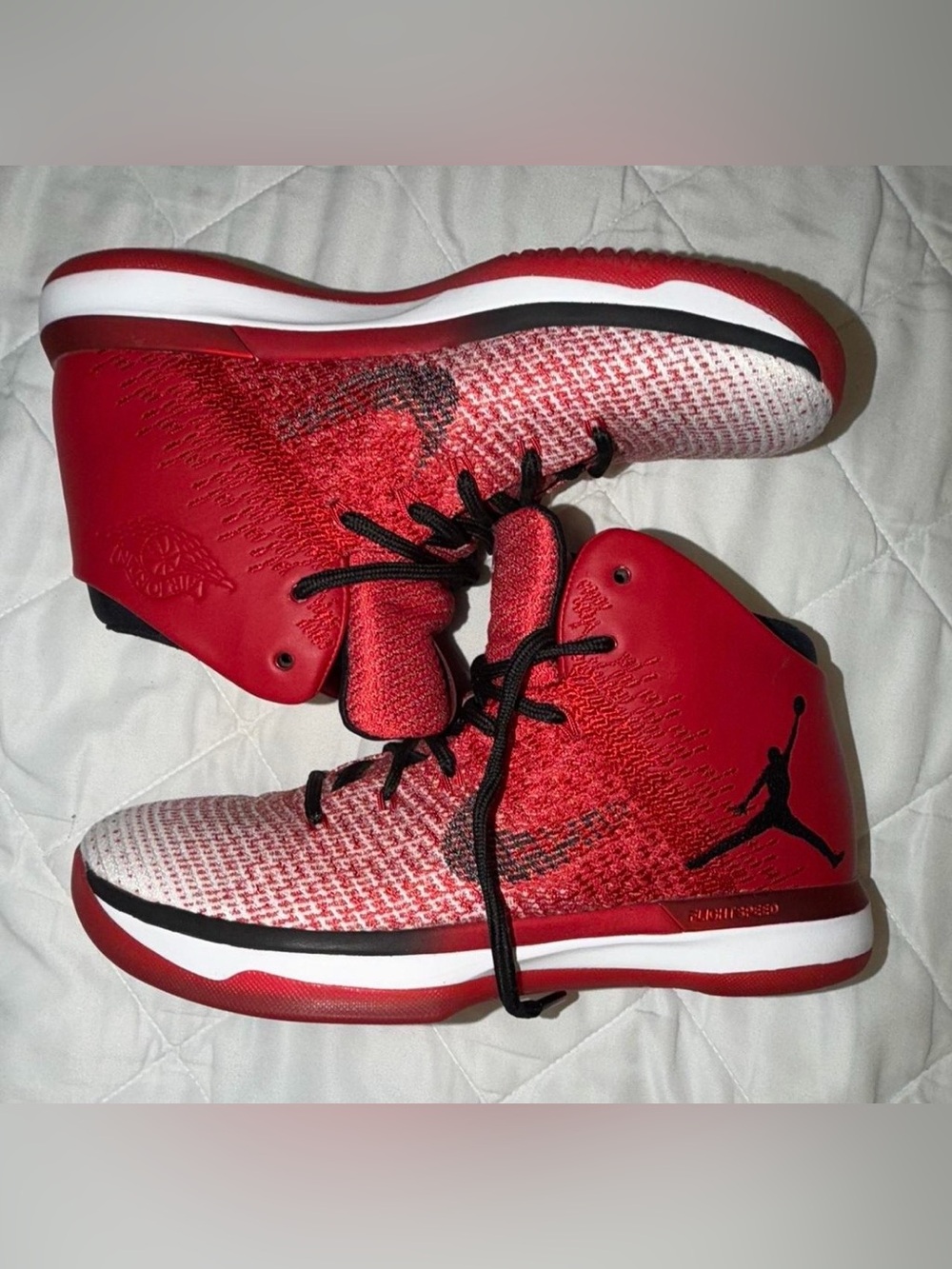 Jordan Red & Black High-Top Sneakers with CHI Tongue Tab